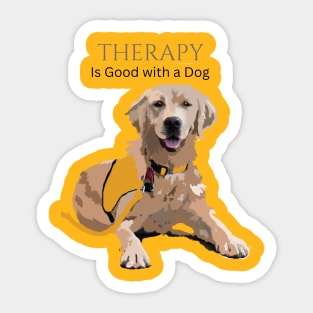 Therapy Dog Yellow Sticker